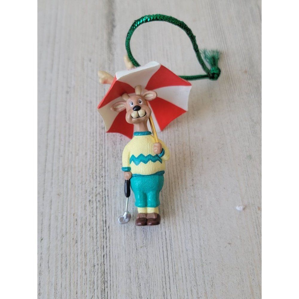 Hallmark reindeer Pro 1994 ornament Xmas golfing golf
